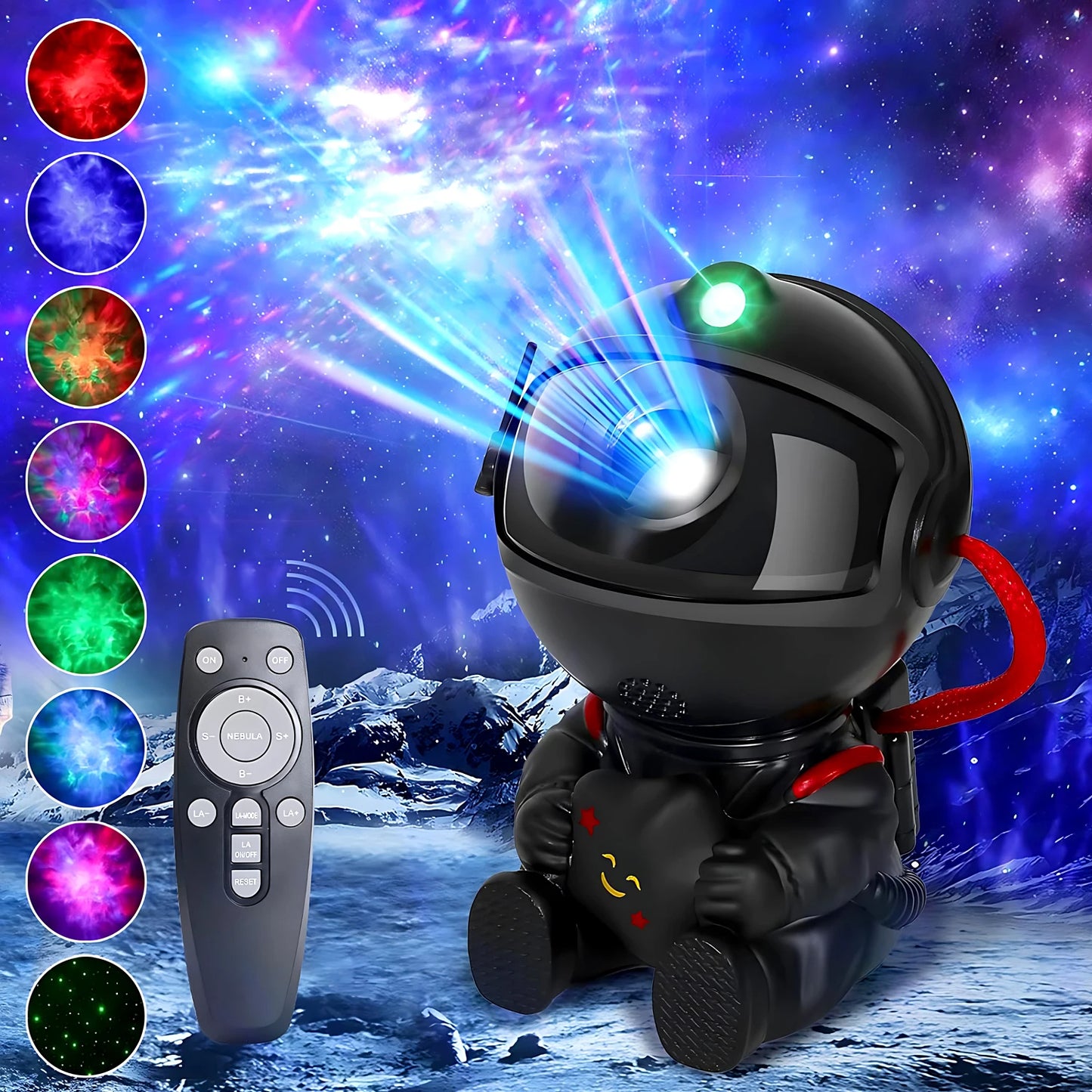 Astronaut Galaxy Projector LED Night Light with Remote Control for Kids & Home