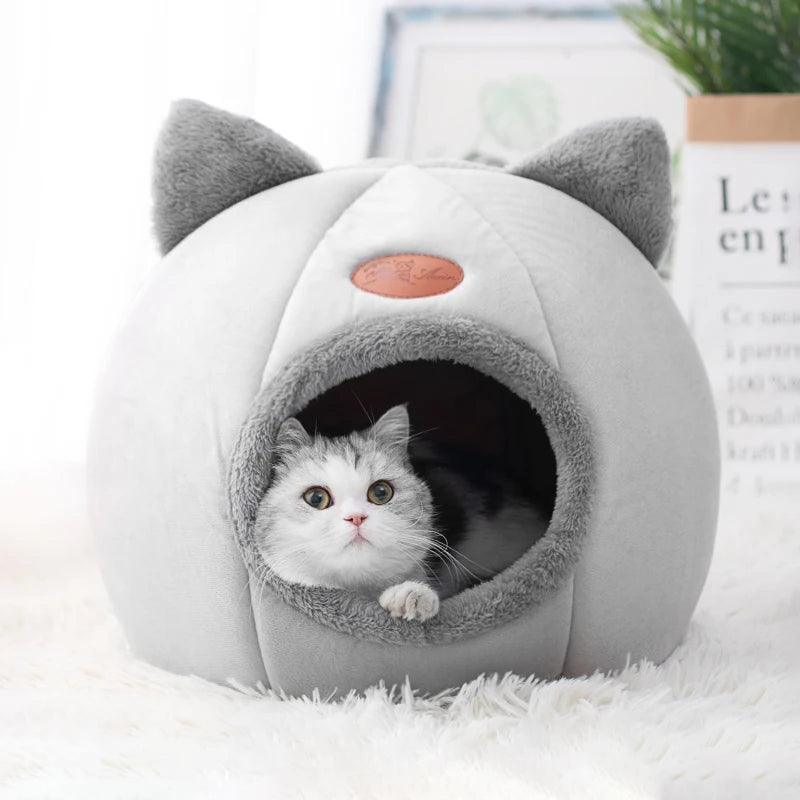 Deep Sleep Comfort Cat Bed – Winter Pet Tent, Cozy Cave Nest for Small Dogs