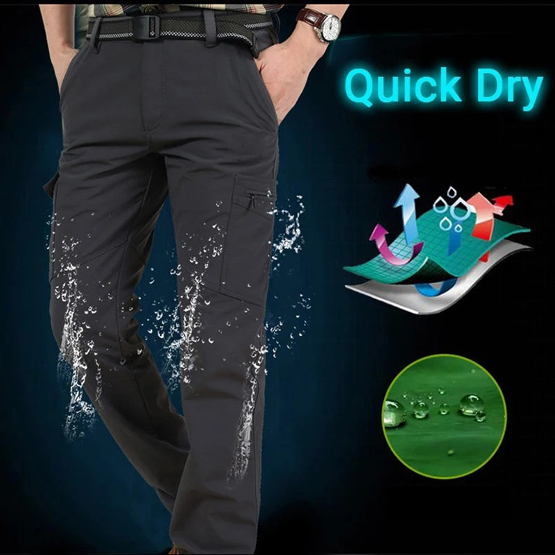 Outdoor Waterproof Tactical Cargo Pants for Men Quick Dry Summer Army Trousers