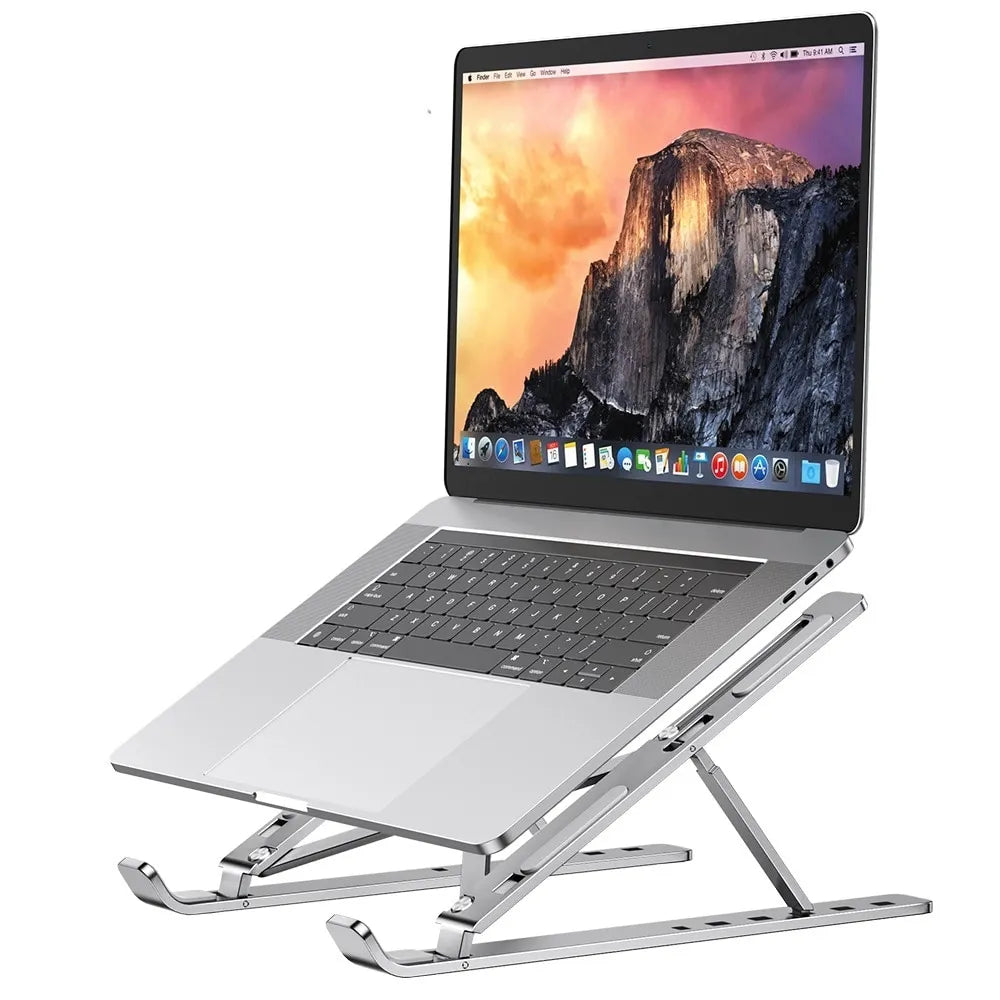 Portable Laptop Stand, Aluminum Notebook Support, MacBook Air/Pro Holder, Foldable PC Base