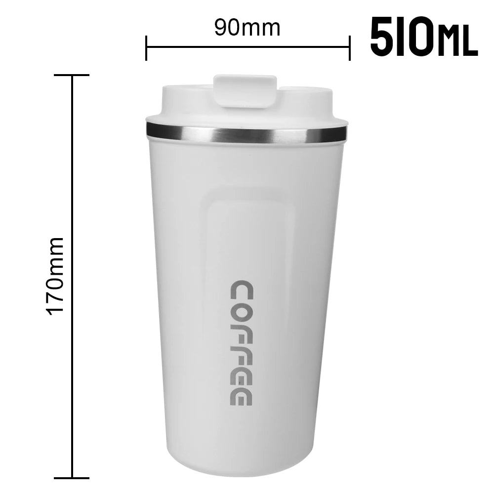 Thermo Cafe Coffee Mug 380/510ML Leak-Proof Travel Cup - Stainless Steel Thermos