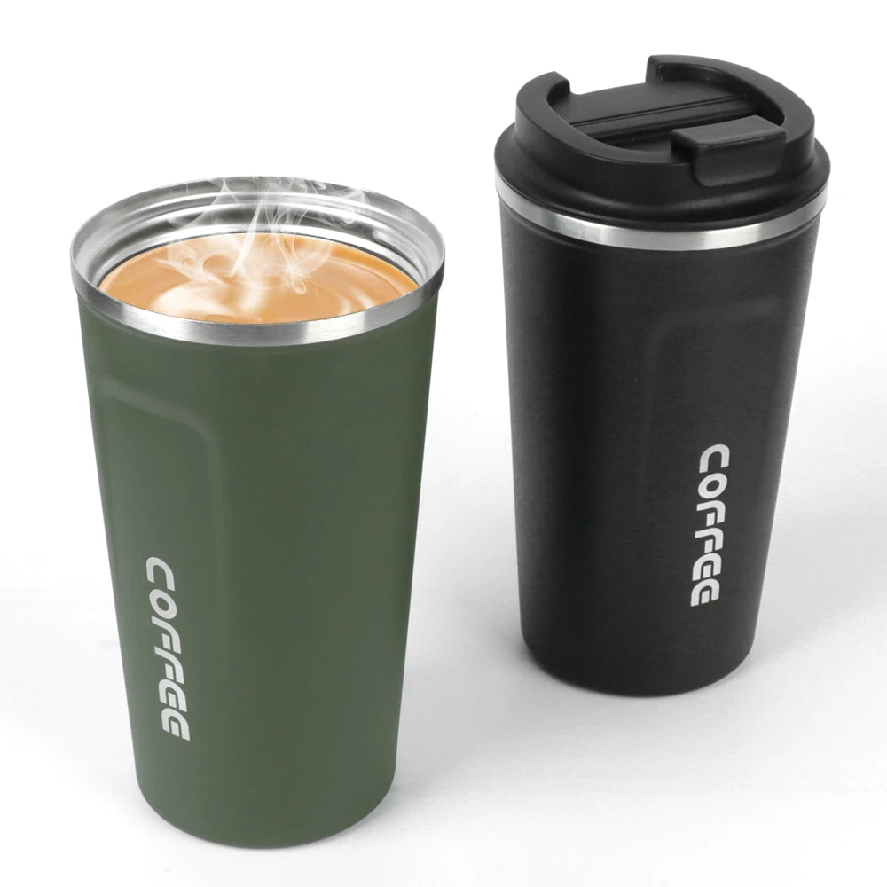 Thermo Cafe Coffee Mug 380/510ML Leak-Proof Travel Cup - Stainless Steel Thermos