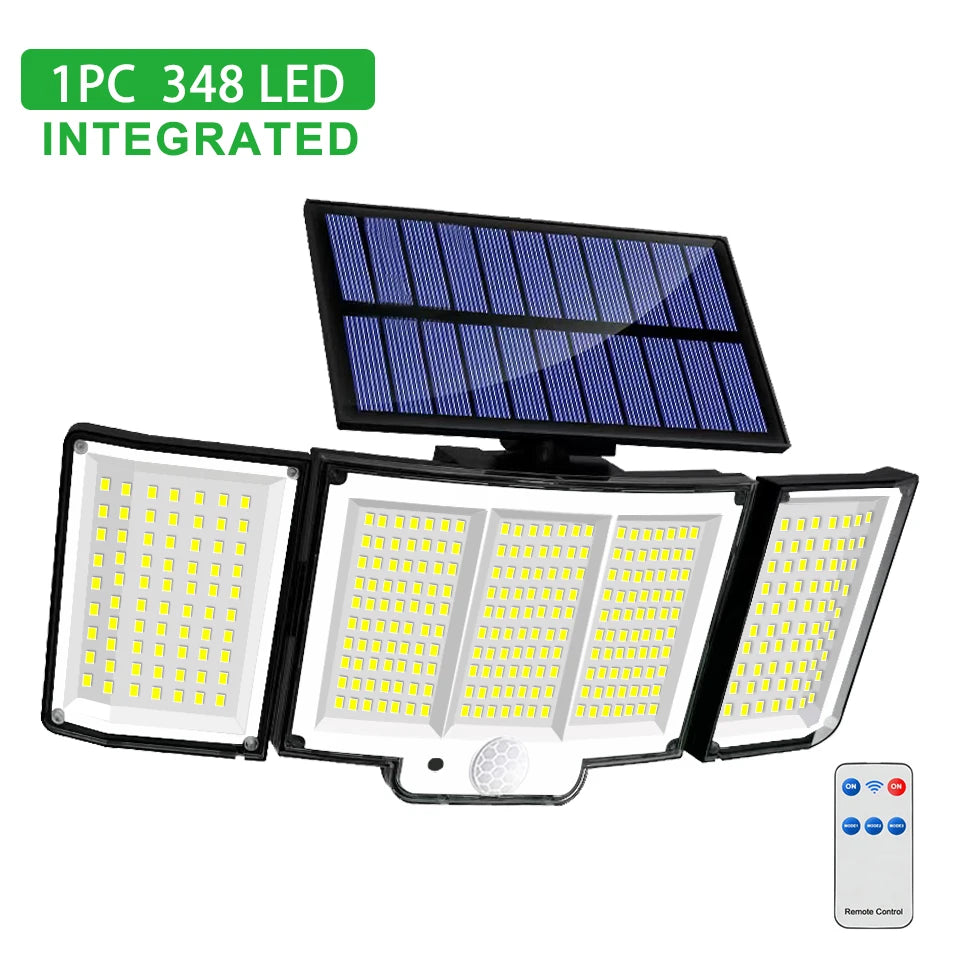 Solar Outdoor Light 328/348 LED - Motion Sensor, IP65 Waterproof, 3 Modes