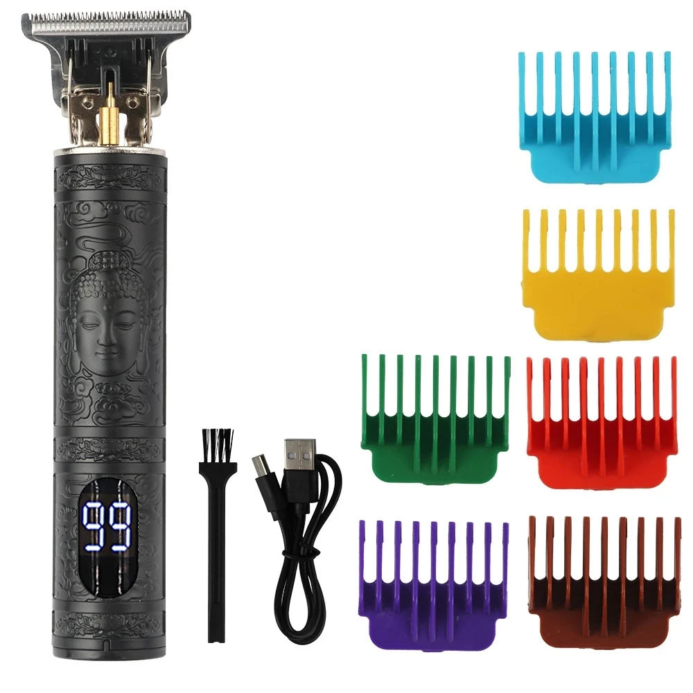 T9 LCD Electric Hair Trimmer - Precision Shaver, Oil Head, Clipper for Men Care