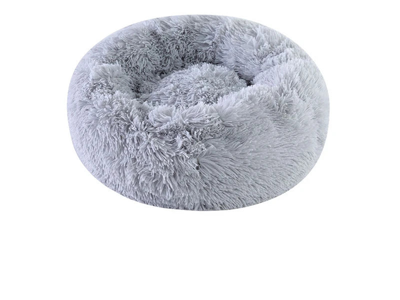 Home Plush Pet Nest – Winter Cat & Dog Bed, Warm, Detachable & Washable, Round Pet Bed