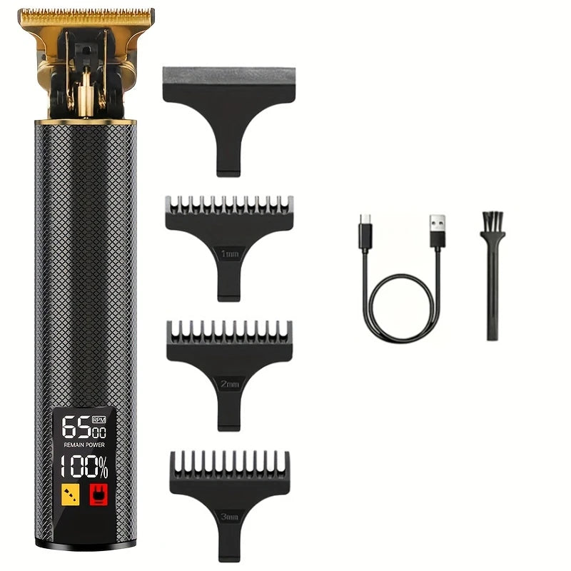 T9 LCD Electric Hair Trimmer - Precision Shaver, Oil Head, Clipper for Men Care