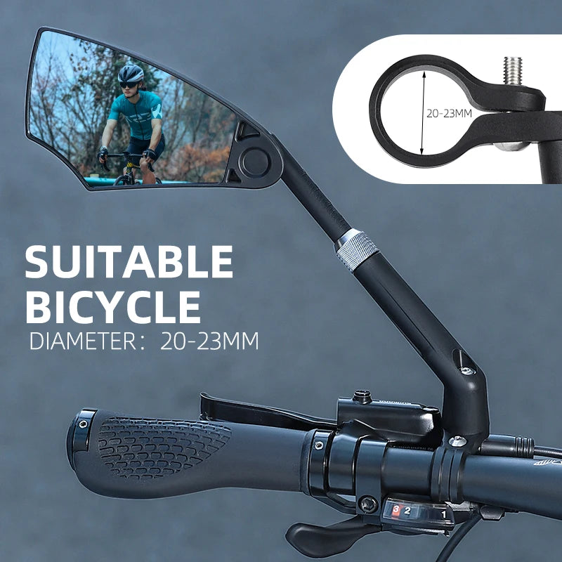 Anti-Glare Handlebar Bicycle Mirror, Rear View for E-Bike & Scooter Accessories