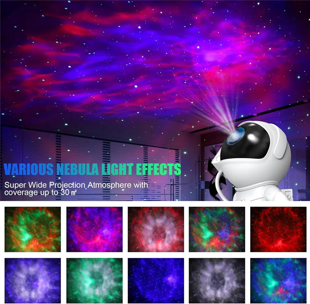 Astronaut Galaxy Star Projector Night Light – Nebula Lamp for Kids & Bedroom!