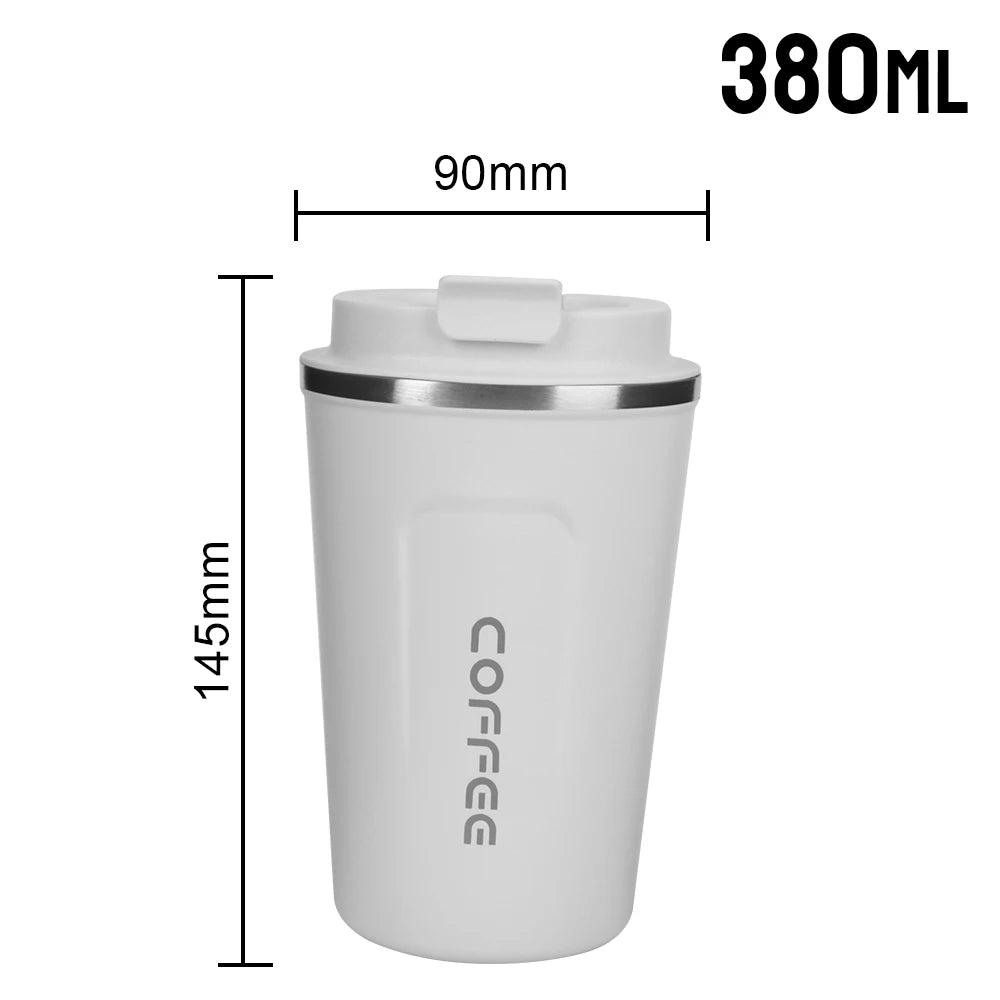 Thermo Cafe Coffee Mug 380/510ML Leak-Proof Travel Cup - Stainless Steel Thermos