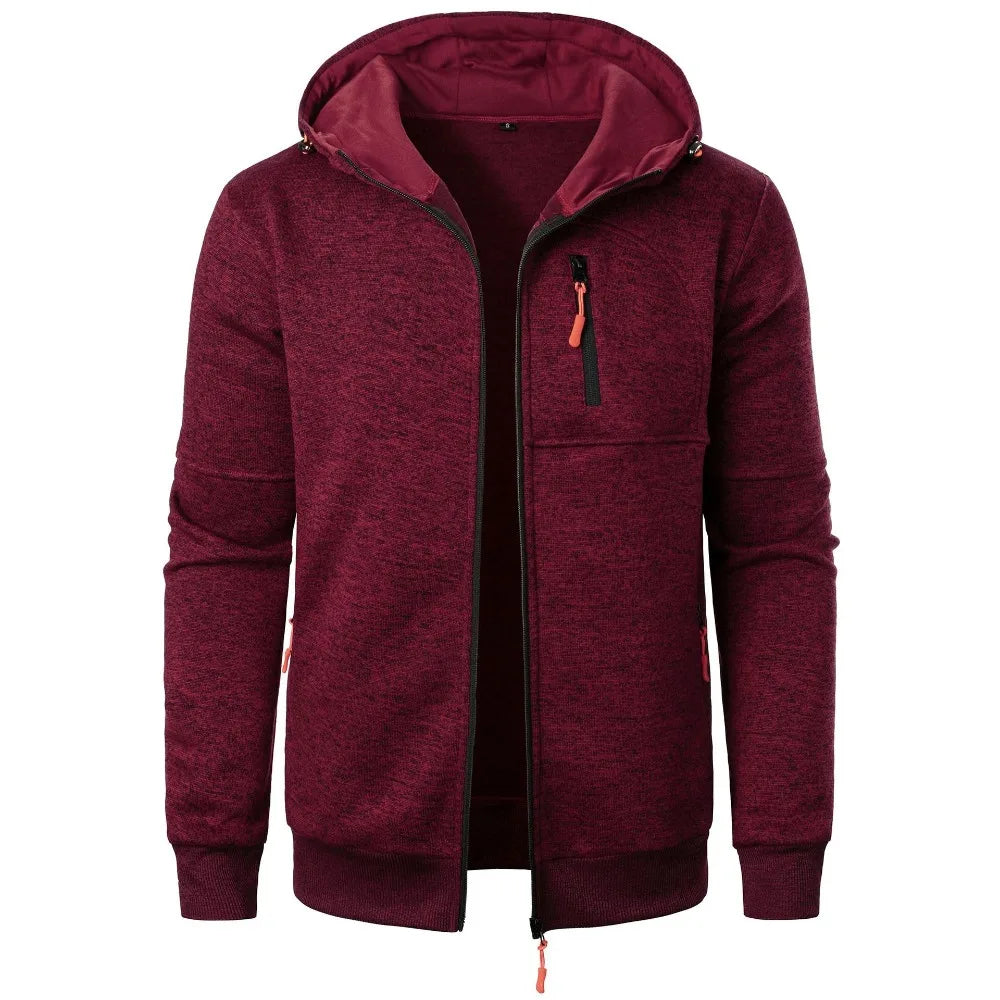 Men's Sports Fitness Casual Hooded Cardigan Jacket