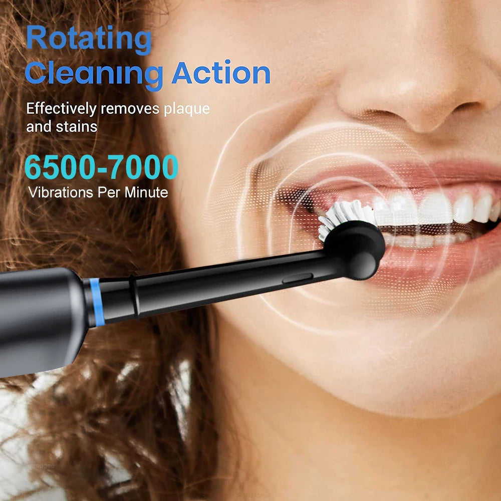 Electric Rotating Toothbrush for Deep Clean & Whitening |Toothbrush with 4/8 Refill Replacement Heads