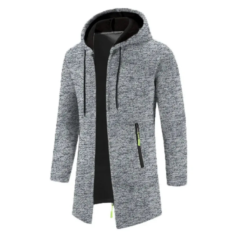 Autumn Men's Long Sleeve Sweatshirt with Zipper Hooded Oversize Winter Jacket