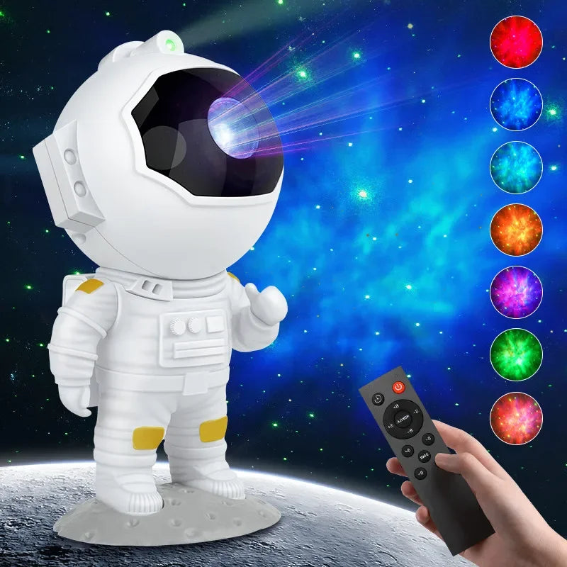 Astronaut Galaxy Star Projector Night Light – Nebula Lamp for Kids & Bedroom!