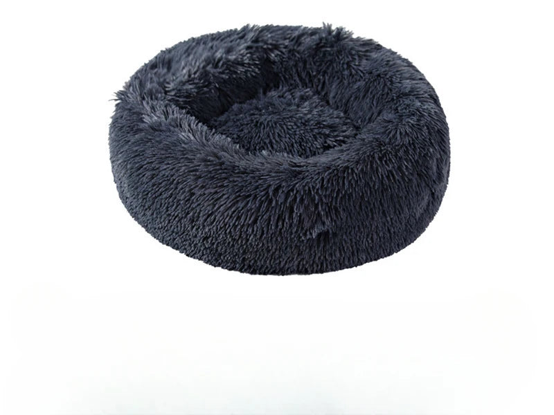 Home Plush Pet Nest – Winter Cat & Dog Bed, Warm, Detachable & Washable, Round Pet Bed