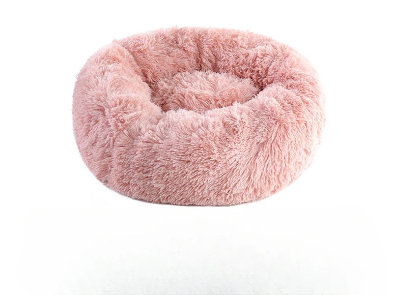 Home Plush Pet Nest – Winter Cat & Dog Bed, Warm, Detachable & Washable, Round Pet Bed