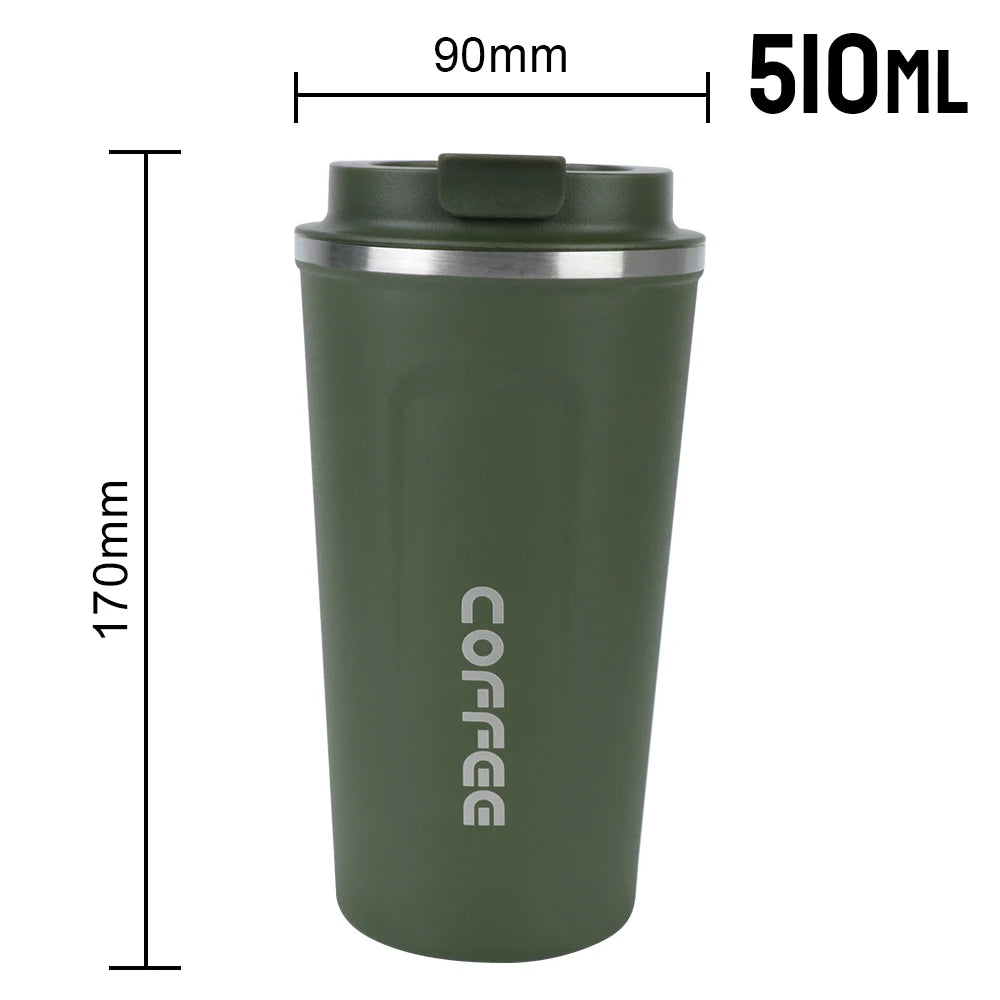 Thermo Cafe Coffee Mug 380/510ML Leak-Proof Travel Cup - Stainless Steel Thermos