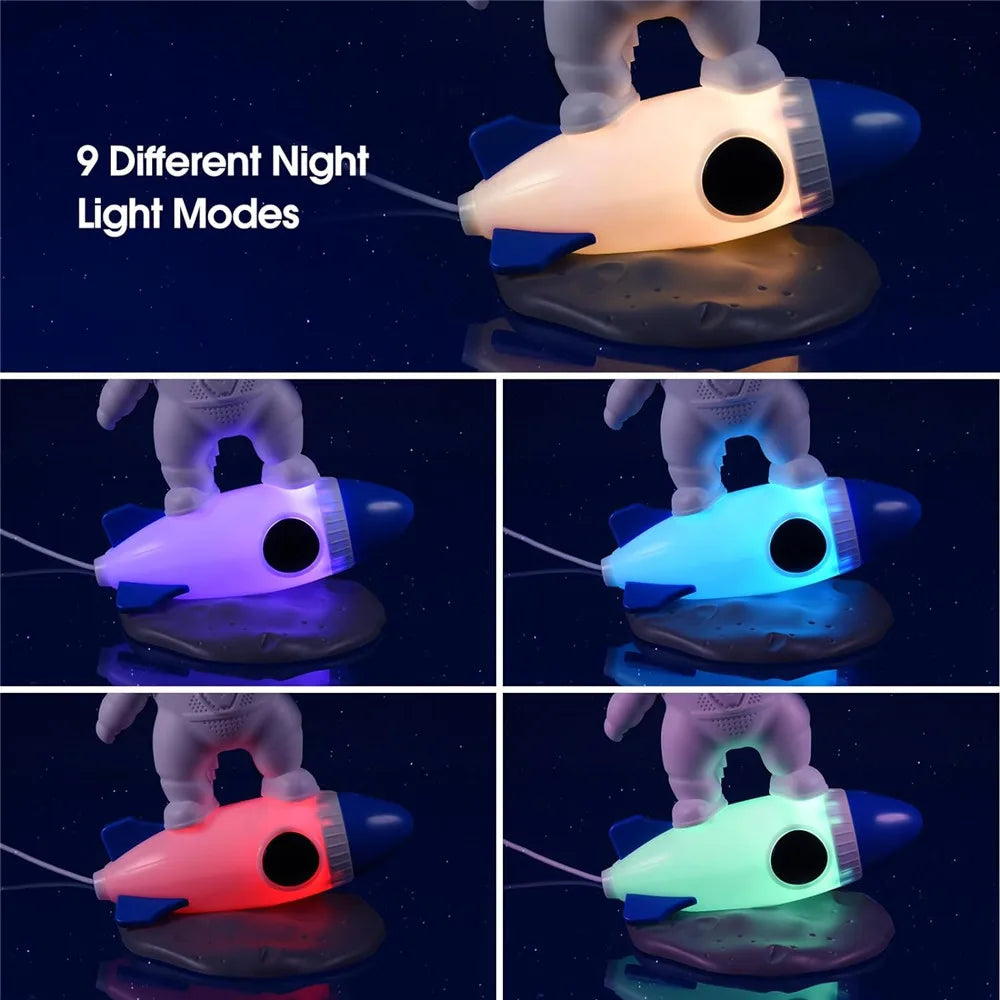 Astronaut Galaxy Star Projector Night Light – Nebula Lamp for Kids & Bedroom!