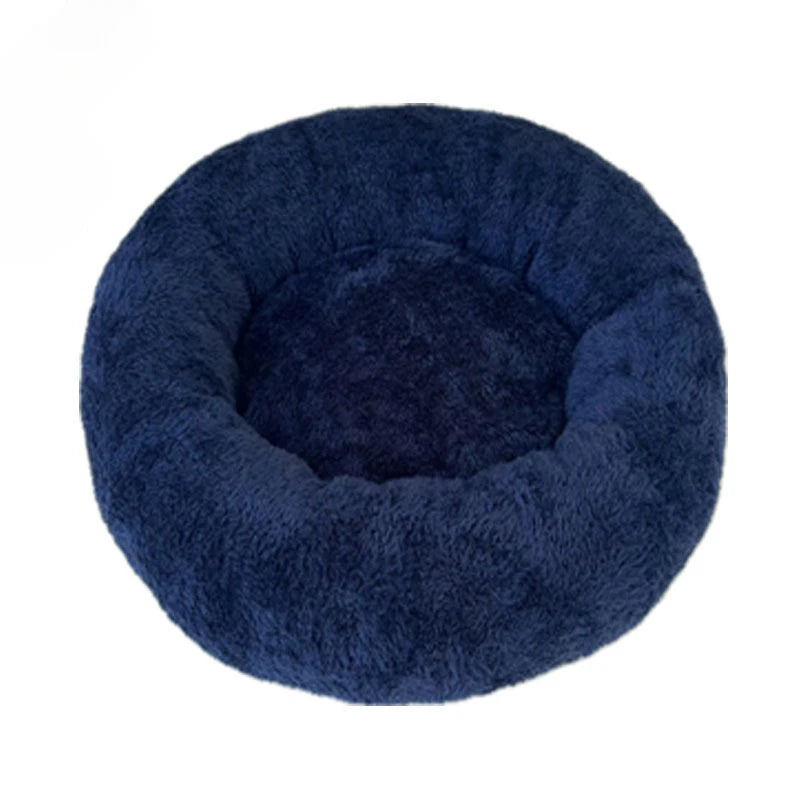 Home Plush Pet Nest – Winter Cat & Dog Bed, Warm, Detachable & Washable, Round Pet Bed