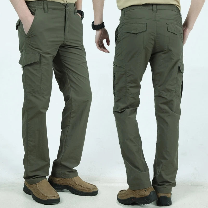 Outdoor Waterproof Tactical Cargo Pants for Men Quick Dry Summer Army Trousers