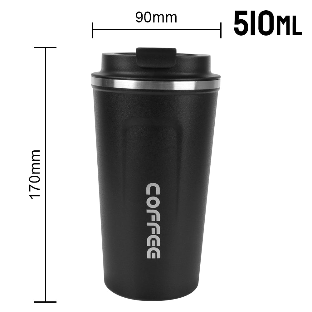 Thermo Cafe Coffee Mug 380/510ML Leak-Proof Travel Cup - Stainless Steel Thermos