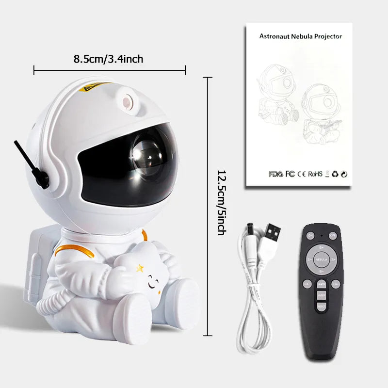 Astronaut Galaxy Projector LED Night Light with Remote Control for Kids & Home