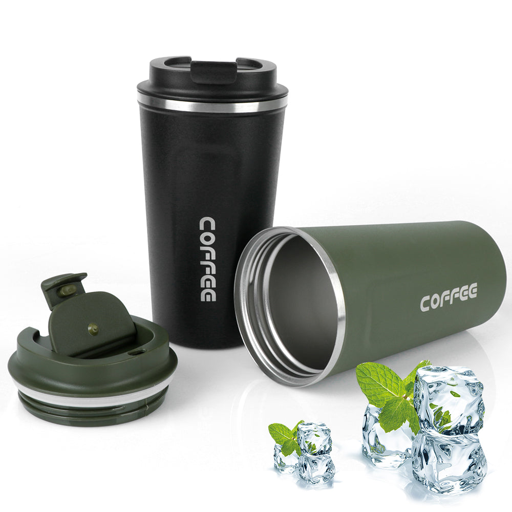 Thermo Cafe Coffee Mug 380/510ML Leak-Proof Travel Cup - Stainless Steel Thermos